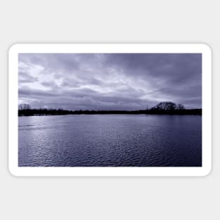 Shimmering flood water from the river avon Sticker